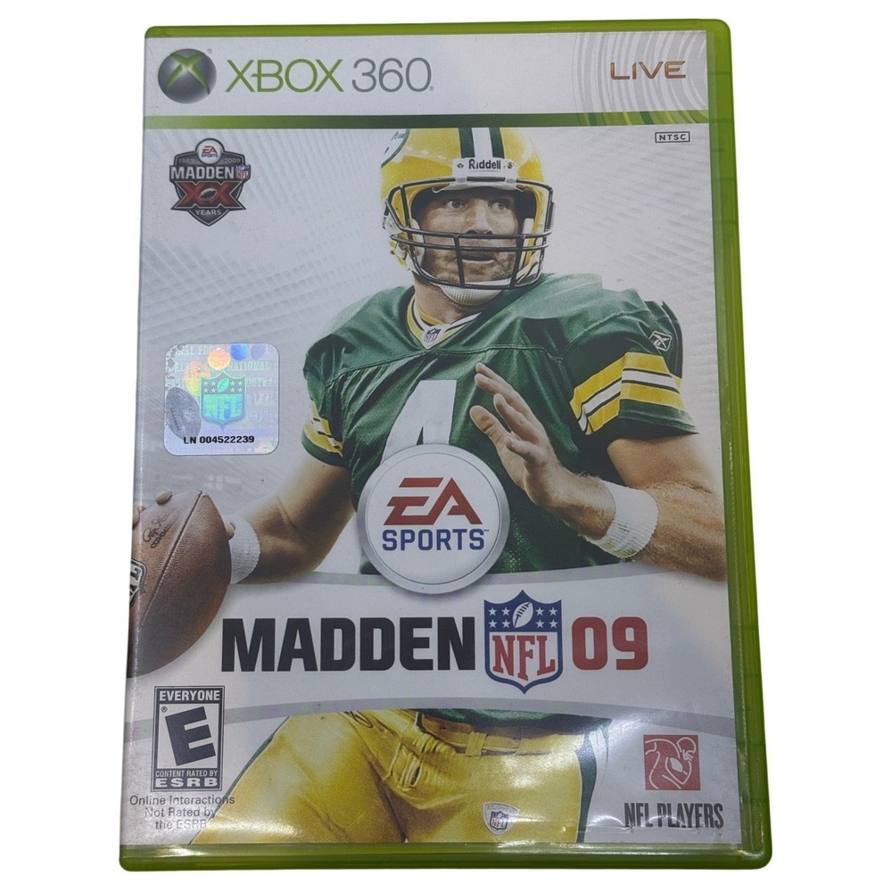 EA Sports Madden NFL 09 Xbox 360 Brett Favre Football Game‎ with Manual
